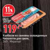 Магазин:Окей,Скидка:Колбаски из свинины охлажденные Чиполетти для гриля, Мираторг
