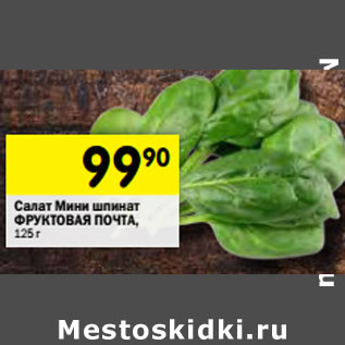 Акция - Салат Мини шпинат ФРУКТОВАЯ ПОЧТА,