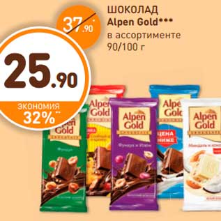 Акция - ШОКОЛАД ALPEN GOLD