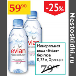 Акция - Минеральная вода Evian