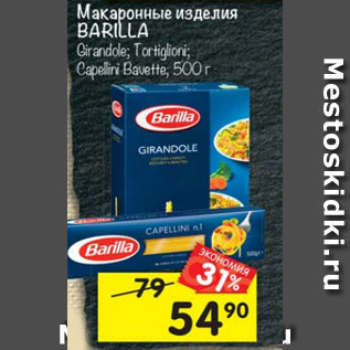 Акция - Макаронные изделия Barilla