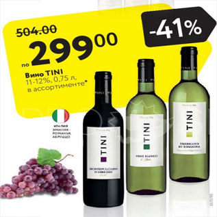 Акция - Вино TINI 11-12%