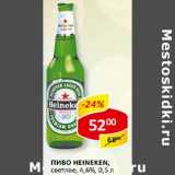 Пиво Heineken, светлое, 4,6%