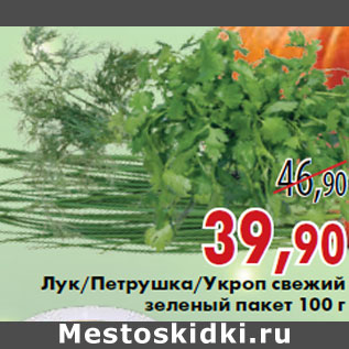 Акция - Лук/Петрушка/Укроп свежий зеленый пакет