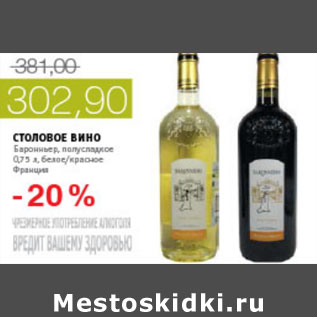 Акция - СТОЛОВОЕ ВИНО
