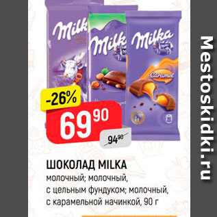 Акция - ШОКОЛАД Milka