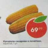 Магазин:Пятёрочка,Скидка:кукуруза сахарная в початках