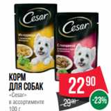 Магазин:Spar,Скидка:Корм
для собак
«Cesar»
в ассортименте
100 г