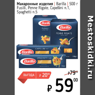 Акция - Макаронные изделия Barilla