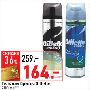 Акция - Гель для бритья Gillette