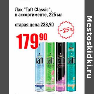 Акция - Лак "Taft Classic"