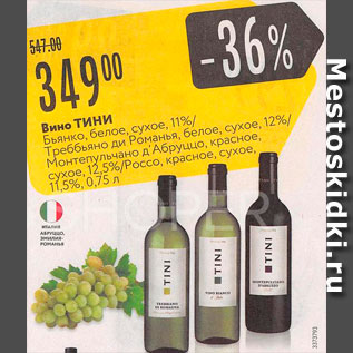 Акция - Вино Тини