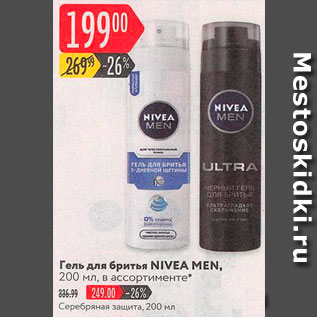 Акция - Гель для бритья Nivea