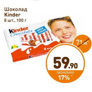 Акция - Шоколад Kinder