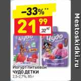 Магазин:Дикси,Скидка:Йогурт питьевой
ЧУДО ДЕТКИ
2,5-2,7%