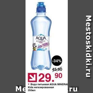 Акция - Вода питьевая AQUA MINERA