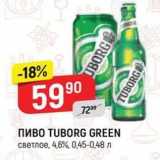 Верный Акции - ПИВО TUBORG GREEN 