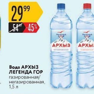 Акция - Вода АРХЫЗ ЛЕГЕНДА ГОР