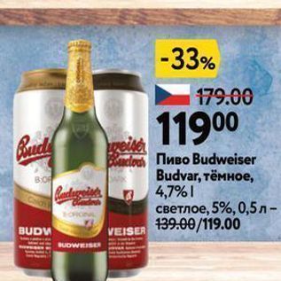 Акция - Пиво Budweiser Budvar