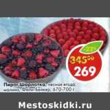 Магазин:Пятёрочка,Скидка:Пирог Шарлотка, лесная ягода; малина, Фили-Бейкер 