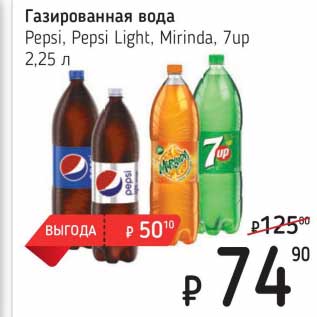 Акция - Газированная вода Pepsi / Pepsi Light / Mirinda /7 Up