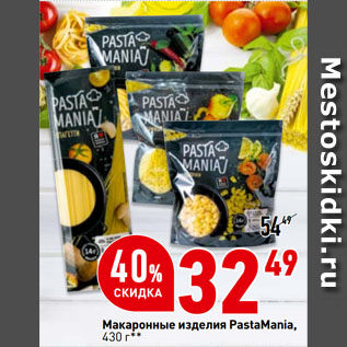 Акция - Макаронные изделия PastaMania