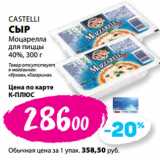 К-руока Акции - CASTELLI
СЫР
Моцарелла
для пиццы
40%,