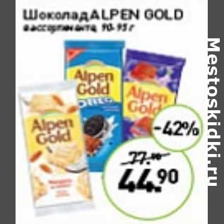 Акция - Шоколад Alpen Gold