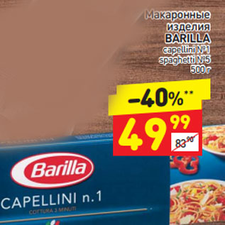 Акция - Макаронные изделия BARILLA