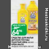 Магазин:Spar,Скидка:СРЕДСТВО ДЛЯ МЫТЬЯ
ДЕТСКОЙ ПОСУДЫ
УШАСТЫЙ НЯНЬ 500 МЛ
КРЕМ-МЫЛО
ЖИДКОЕ АЛОЭ ВЕРА 300 МЛ