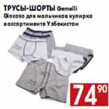 Магазин:Наш гипермаркет,Скидка:Трусы-шорты Gemelli Giocoso для мальчиков кулирка