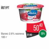 Магазин:Spar,Скидка:Йогурт
Валио 2.6% малина
180 г