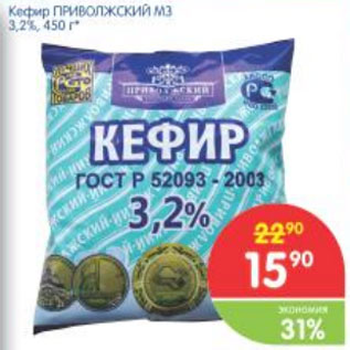 Акция - КЕФИР ПРИВОЛЖСКИЙ МЗ 3,2%