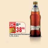 Магазин:Окей,Скидка:Пиво Балтика Разливное  5,3%