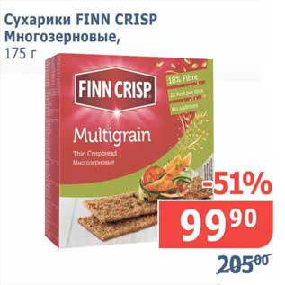 Акция - Сухарики Finn Crisp Многозерновые