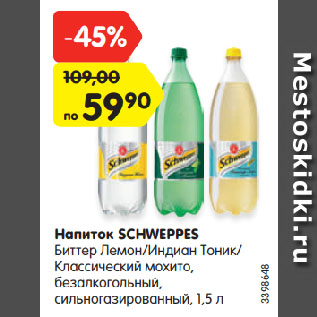 Акция - Напиток SCHWEPPES