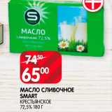 Магазин:Spar,Скидка:Масло сливочное Smart 72,5%