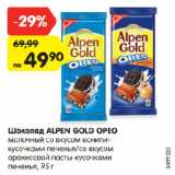 Магазин:Карусель,Скидка:Шоколад Alpen Gold ОRЕО