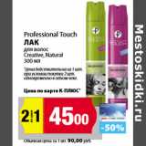 К-руока Акции - Professional Touch
лак
для волос
Creative, Natural