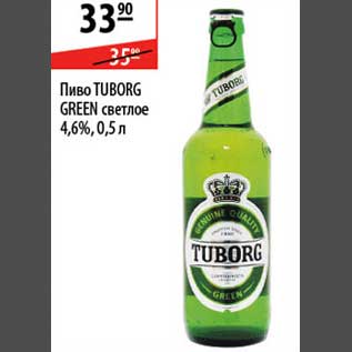 Акция - Пиво Tuborg Green