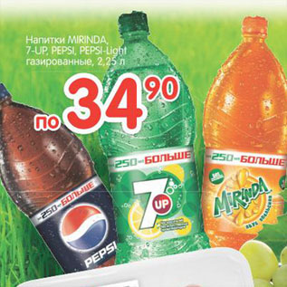 Акция - Напиток Mirinda, 7-up, Pepsi-Light газированные