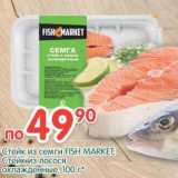 Магазин:Перекрёсток,Скидка:Стейк из семги Fish Market/Стейк из лосося охлажденные