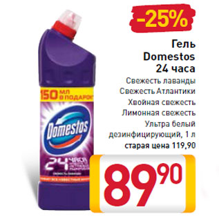 Акция - Гель Domestos 24 часа