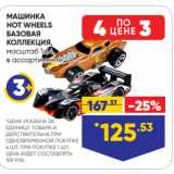 Магазин:Лента,Скидка:МАШИНКА
HOT WHEELS
БАЗОВАЯ
КОЛЛЕКЦИЯ,
масштаб 1:64