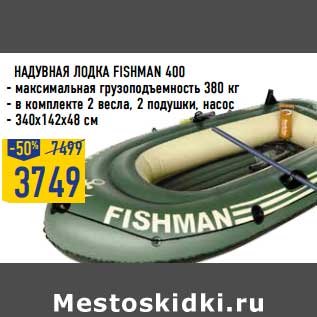 Акция - Надувная лодка Fishman 400