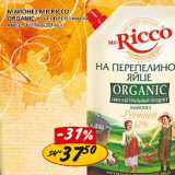 Магазин:Верный,Скидка:Майонез Mr. Ricco Organic на перепелином яйце 67%