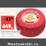 Магазин:Виктория,Скидка:Сыр Звенигородский
Радость Вкуса,
жирн. 45-50%, 1 кг
