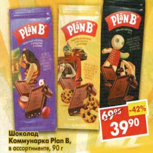 Акция - Шоколад Коммунарка Plan B