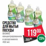 Магазин:Spar,Скидка:Средство
для мытья
посуды
BIOMIO
концентрированное
в ассортименте
450 мл