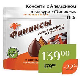 Акция - Конфеты с Апельсином в глазури «Финиксы»